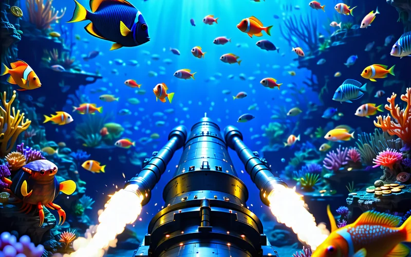 Hình ảnh một cảnh chơi game bắn cá đổi thưởng sôi động trên caxeng.com