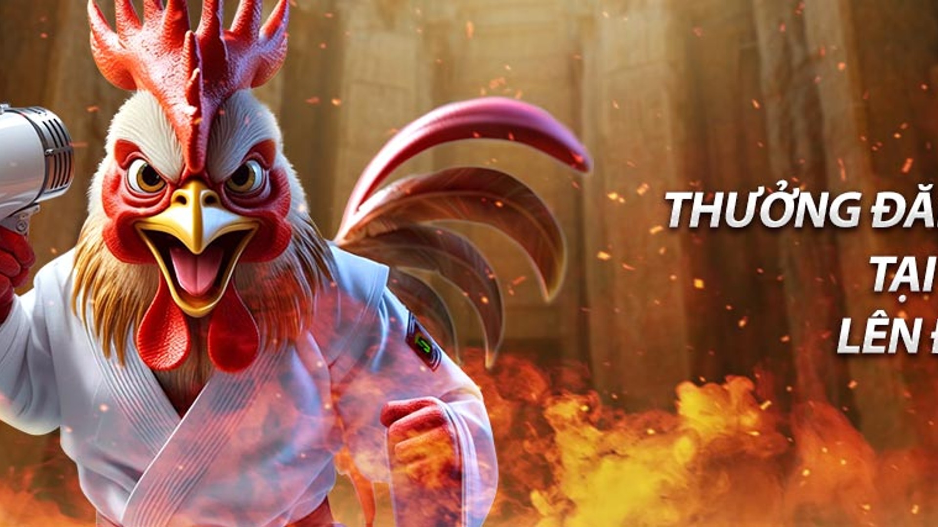 Biểu ngữ khuyến mãi caxeng với các phần thưởng hấp dẫn