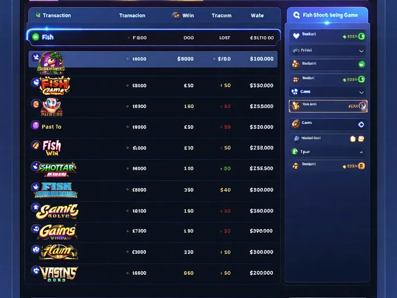 Giao diện lịch sử trò chơi trên caxeng.com hiển thị các game bắn cá đổi thưởng đã tham gia