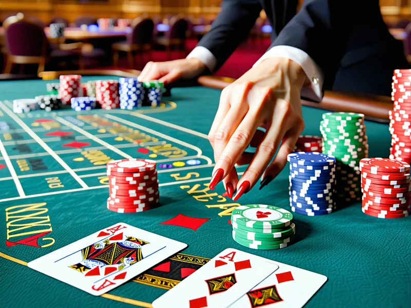 Người chia bài thật đang chia bài Baccarat tại caxeng.com