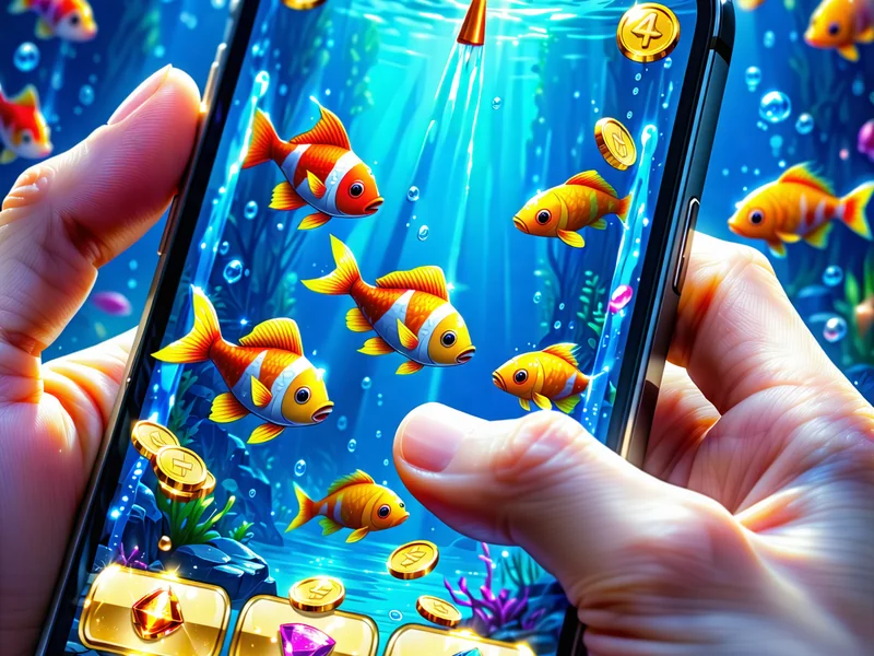 Màn hình điện thoại hiển thị ứng dụng caxeng Mobile App với giao diện game bắn cá, nhấn mạnh khả năng chơi game bắn cá đổi thưởng và cá cược trực tuyến mọi lúc mọi nơi.