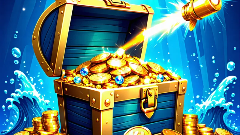 Hình ảnh khuyến mãi nạp tiền lần đầu cho game bắn cá, với biểu tượng tiền vàng và cá.