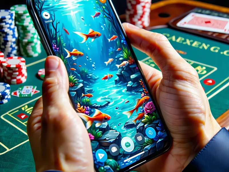 Hình ảnh người chơi đang sử dụng điện thoại di động để chơi game, thể hiện sự phổ biến của ứng dụng di động